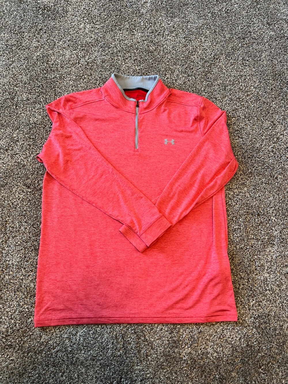 Under Armour Men's Red Heather 1/4 Zip Pullover